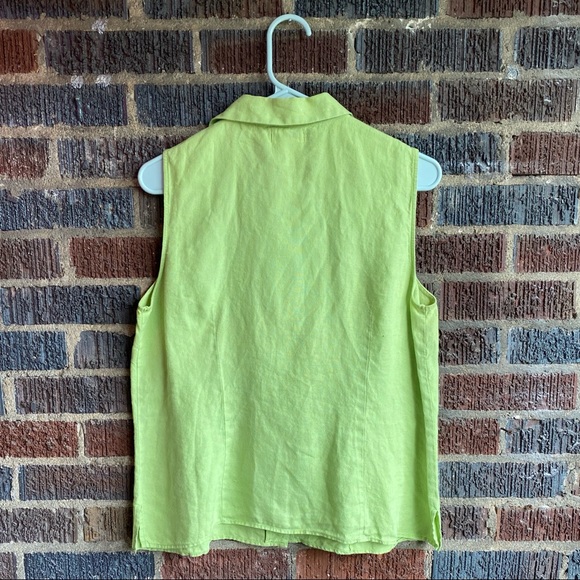 beautiful vintage chartreuse top - Picture 4 of 4